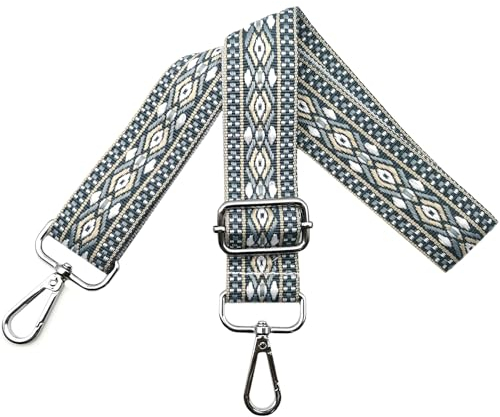 Verstellbarer Schultergurt für Taschen Damen Tragegurt, Taschengurte zum Wechseln, Taschengurt Breit 3.8cm mit Silber Karabiner, Schulterriemen für Schultertasche Handtaschen, Hellblau, N9