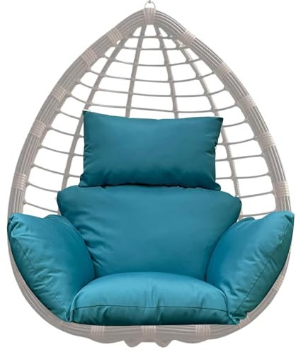Eierstuhlkissen, Sitzkissen Für Hängesessel, Ersatzkissen Für Schaukelstuhl, Dickes Eier-Hängekorb-Stuhlkissen, Kissen Für Liegestühle Für Drinnen Und Draußen(Blue)