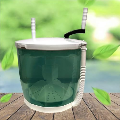 Camping Waschmaschine 35x34cm Small Washing Machine Mit Ablaufkorb Leicht Zu Verstauen Und Transportieren 2 In 1 Handwaschmaschine Für Zuhause Wohnheim(Green)