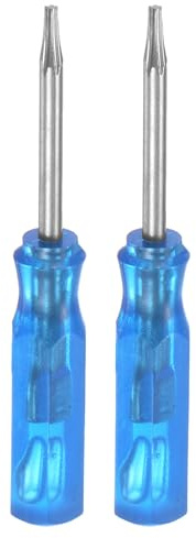 QUARKZMAN 2Pcs Mini Tournevis Torx T5 Magnétique Étoile 45mm Longueur Bleu | pour Montre Lunettes Électronique Réparation