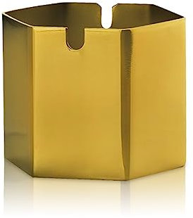 siduytin Aschenbecher aus Edelstahl, sechseckig, Aschenbecher, tragbar, waschbar, wiederverwendbar, Aufbewahrungshalter, Haushalt, Büro, Wohnzimmer