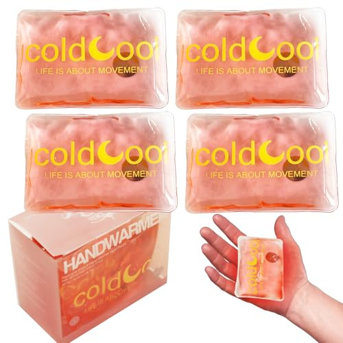 Wiederverwendbare Handwärmer (4 Stück) - klick & Koch Wärmepads, langanhaltend für Outdoor & Winter | Nachhaltig, Zero Waste (Pink)