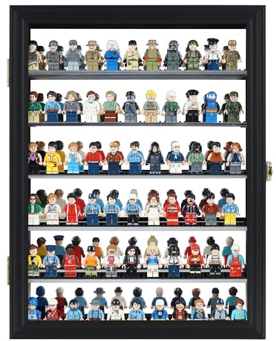 Souvenir Shot Glass Display Case Shadow Box Wall Mounted Cabinet Mirror Background Black