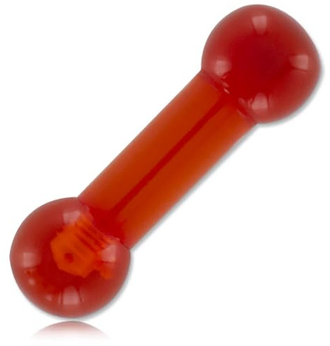 Inoki - Acryl Barbell mit Kugeln - Drahtstärke 5 mm, Inn. Länge 12 mm, Ball 8 mm - Rot