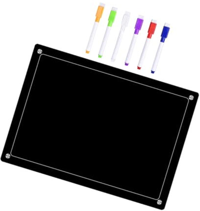 Operitacx Löschbare Boardmarker Acryl Wochenplanungstafel Kühlschrankkalender Magnetische Memotafel A4 Stabil und Praktisch