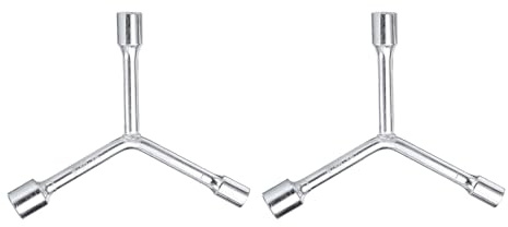 sourcing map 2pcs Y-Shaped 3 Way Socket Wrench 8mm 10mm 12mm Y-Type 6-Point Hexagon Spanner Hex Wrench Torque Spanner Socket for Car Motorcycle Repair Hardware Tools