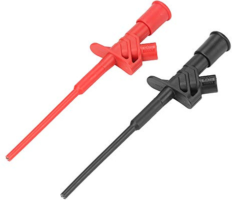 Hochspannungs-Prüfspitzenclip 2 Stück P5004 – Flexibler Testhaken für Oszilloskope – Isolierte Messspitze für präzise Messungen – CAT III – Suitable for 4mm Bananenstecker