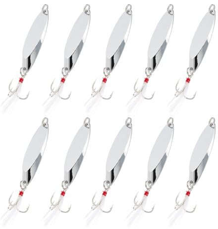 PATIKIL 10 Pezzi Cucchiaini Da Pesca 1/2 Oz Esche Artificiali Tonalità