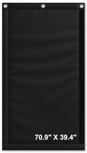 JaneTech Soundproof Acoustic Curtain, Heavy Duty, 70.9 x 39.4 in, Black | Designed for windows, doors and room dividers, providing better sound control for home offices, studios and apartments.