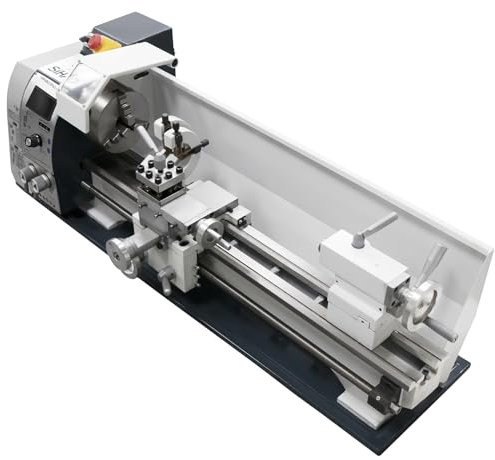Furvveerr 1200W Tornio per Metallo 220x750MM Tornio Metallo,Metallo Ingranaggio,Con Portautensili e Supporto Centrale,Velocità Variabile 0-3000RPM,per Metalli Filettatura Tornitura (Brush Motor)