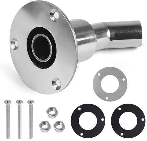 EXLECO Escape del Calentador Diésel de Acero Inoxidable 316-24 mm para Calentador Diésel, Calefacción Diésel Thru Casco de Escape, Tubo de Escape de Estacionamiento para Coche, Barco, Camión, Codo