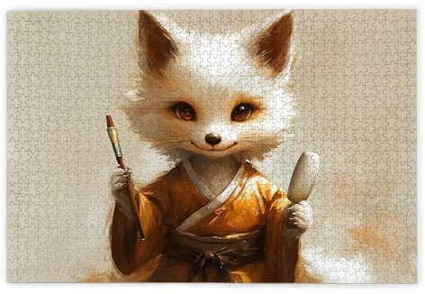 Puzzle 3000 Teile Erwachsene, Fuchs Puzzle 3000 Teile mit Geschenkbox, Holzpuzzle Erwachsene mit Naturholz, Geschenke für Frauen, Geschenke für Männer, Groß Holzpuzzle für Wanddeko Wohnzimmer, D-55