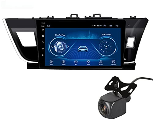 Générique Autoradio Android 10.0 pour Toyota Corolla RHD 2014-2016, écran 9 Pouces, Navigation GPS, Bluetooth, Wi-FI, MirrorLink, Radio, récepteur Satellite, unité stéréo