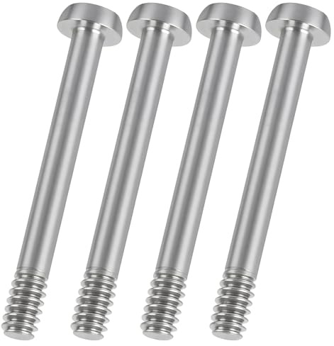 Cutetool (4-Pack) Stainless Steel Door Handle/Knob Lock Privacy Pin Compatible with Emtek EMPP Door Privacy Lock Knob/Lever Hardware Replacement Parts, for Bedroom/Bathroom Door Handles,Silver Finish