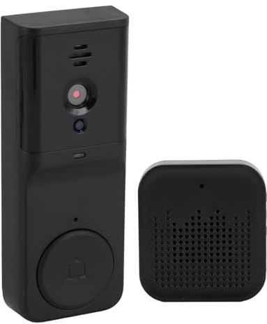 Asixxsix Video-Türklingel, kabelloses WLAN, 2-Wege-Kommunikation, APP, Cloud-Speicher, Bewegungserkennung, 130°-Weitwinkel-HD-Kamera für die Sicherheit zu Hause