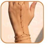 Emibele Bracciale Catena Mano Per Donna, 18K Placcato Oro Catena Mano Con Anello Dito, Acciaio Inossidabile Non Sfuma Bracciali Oro Per Donna, Gioiello Adjustable Compleanno San Valentino Regali