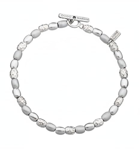 Dodo Mariani Bracciale Dodo Donna Originale Ovo MIX Argento 925, 18 cm, Gioiello Artigianale Made in Italy, Rifinito a Mano, Base per Charms, originale ideale come regalo