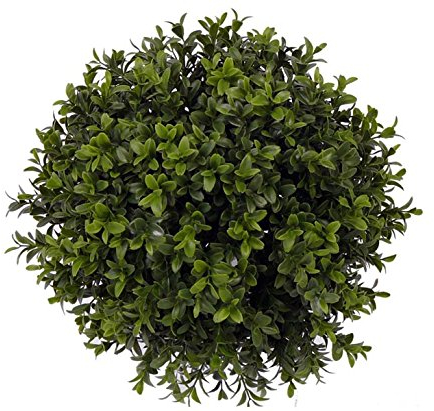 kunstpflanzen-discount.com Wetterfeste künstliche Buchskugel klein mit stabilem Kunststoff Kern Durchmesser ca. 26cm - Outdoor Buchsbaumkugel Buxkugel UV-beständig für draußen