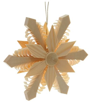 Rudolphs Schatzkiste Baumbehang mit Holzstern BxHxT=9x9x1,5cm NEU Weihnachten Baumschmuck Holzschmuck Holz Seiffen Erzgebirge Strauchbehang Dekoration