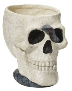 Department 56 Halloween Skull Cachepot Candy Bowl