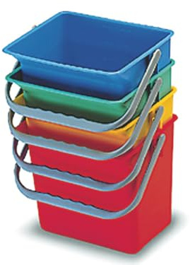 Evolution Eimer 6 Liter, rot aus Kunststoff mit Piktogramm