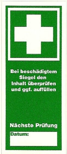 Siegel für Betriebsverbandkasten, Erste Hilfe Koffer, Verbandschrank - 20 Stück
