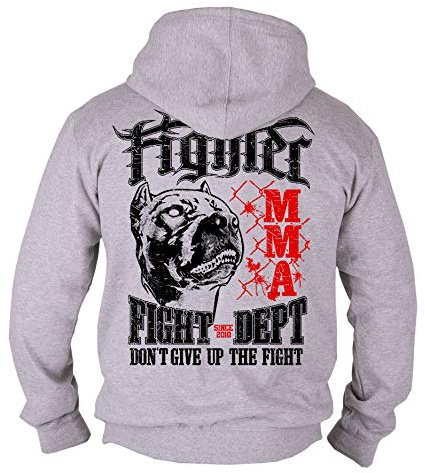 Dirty Ray Artes Marciales MMA Fighter Sudadera Hombre con Capucha B50 (S)