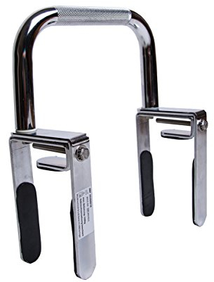Sani-Alt Badewannen Einstiegshilfe KLEIN für handelsübliche Wannen, Silber, Kunststoff, max. 100kg Belastbarkeit, 24cm Griffhöhe, 37x29cm Abmessungen