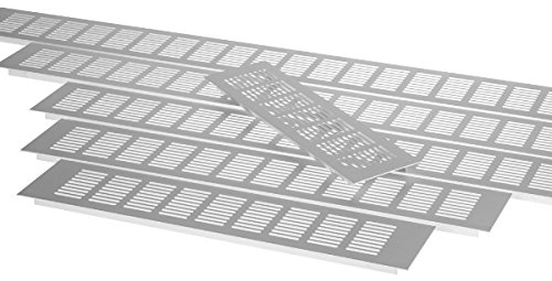 Exklusives Aluminium Lüftungsgitter Belüftungsgitter Belüftung Lüftungsblech ALU (Länge: 40cm)