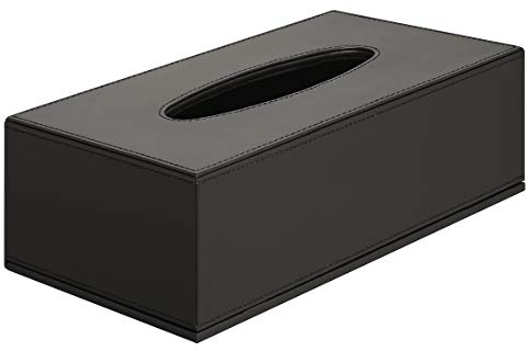 Gedotec Papierhandtuch-Spender schwarz Feuchttücher-Box Körperpflege Handtuchspender für WC & Bad - H5621 | Papiertuch-Spender mit Magnetverschluss | 1 Stück - Design Kosmetiktuch-Box für Tücher
