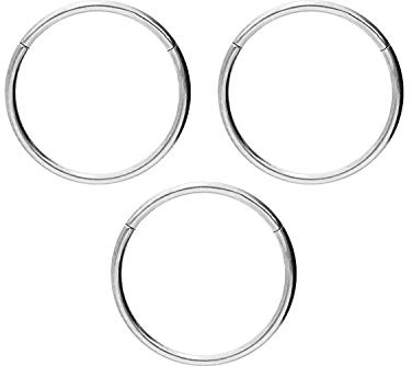 PIERCINGLINE Segmentring Clicker-SET | Chirurgenstahl | Piercing Nase Septum Ohr Helix Tragus | Spar Set | Farb & Größenauswahl