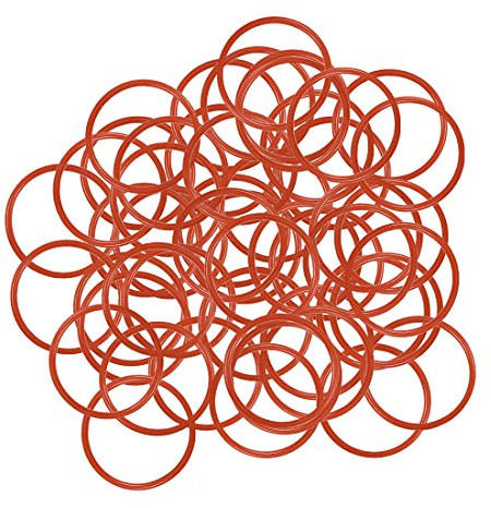 sourcing map 50 Stück O Ringe 24mmx21mmx1,5mm Dichtungsringe Rund Gummi Dichtung O Ring Seals Unterlegscheibe für Wasserhahn Spülventile Waschbecken Duschablauf Hydraulik Rohrschlauch