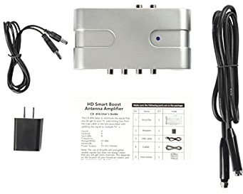 McDuory Amplifier with 4-Way Splitter Clear Up/Amplify Pixial Low Strength Signals to Up to 4 TVs Compatible with Most Passive Antenna and TVs