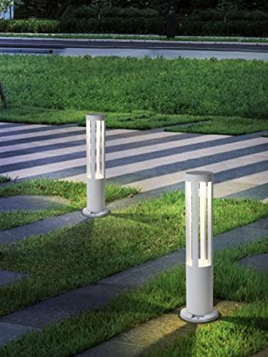 Partenopea® Lampione a led lampioncino lampada illuminazione da esterno palo da giardino per sentieri pavimento prato moderno CCT 15W 1600 lM (Bianco 58,5 cm, Luce naturale 4000K)
