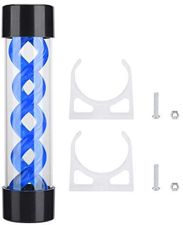 Zunate Serbatoio di Raffreddamento Ad Acqua, Serbatoio d'Acqua per PC Radiatore a Liquido CPU 200MM con G1/4 Thread T Serbatoio di Raffreddamento Cilindrico Virus per PC Desktop Accessorio(Blu)