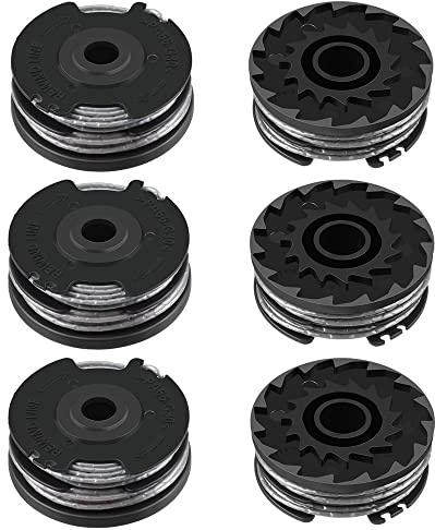 6 Stücke Fadenspulen für Bosch F016800351 Trimmer Rasentrimmer ART 24, ART 27, ART 30 und ART 30-36 LI Ersatzspule, Ersatzfadenspule für Bosch F016800351 Rasentrimmerfaden Rasentrimmerfaden (6 Stück)