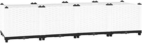 SHUJING Garden Raised Bed,Raised Planters For Garden,Vegetable Garden Kit,Raised Bed 160x40x38 cm Polypropylene