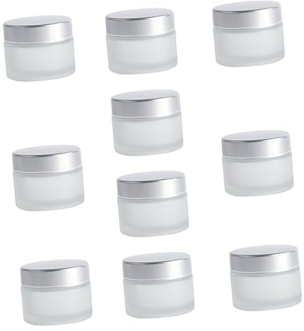 FRCOLOR 10stücke Glasbehälter Für Creme Tragbare Dosen Kleinere Runde Leere Flaschen Geeignet Für Make-up Cremes Und Lotionen