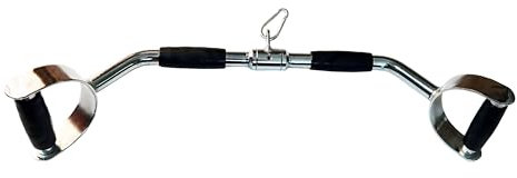 Rivotrance Wide Grip LAT Pull Down, Fitness Lat Tricep Press Down Bar, Curl Straight Bar, Cable Machine Attachment for Strength Training Tricep & Bicep Workouts Multi Gym (Wide Grip Mutil)