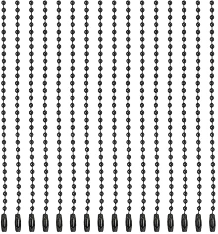 sourcing map 200Pcs Ball Beads Chain,Black Bulk Dog Tag 4.72inch Long Metal Chain for Dog Tag Making DIY Crafts Hanging Decoration