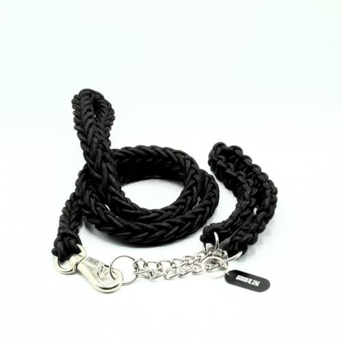 Power-Leash Chrome/das Starke Hundeleine-Set für deinen Begleiter (Schwarz, L)
