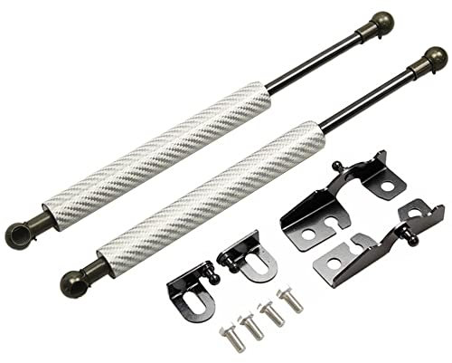 DZSQHDSAF Compatible para Fiat para 124 para Spider 2015-2019 Capó Delantero Modificar Amortiguador De Resorte De Resorte De Gas Muelle neumático(Plata)