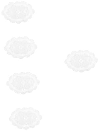 Amosfun 5 Pz tovaglia fatta a mano cotone all'uncinetto tovaglietta da tavola piccola tovaglia sottopiatti eleganti tovagliette retro tovaglietta all'uncinetto tovagliette di pizzo bianca