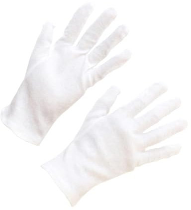 NAMOARLY 12 Paar Baumwoll Schutzhandschuhe Mittelgroß Rutschfest Atmungsaktiv Für Gartenarbeit Handwerk Und Schmuckprüfung