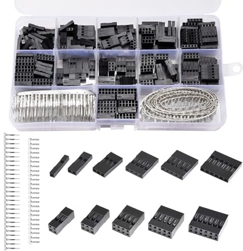 620pcs Du-pont Connettore 2.54mm Passo 1 2 3 4 5 6 Pin Alloggiamento Connettore Kit, Maschio e Femmina Crimp Adapter Terminali Filo Jumper a Crimpare Cavo Pin