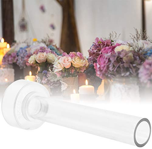 Candela in Plastica Trasparente con Punta da Chiesa per Realizzare Candele con Coperchio in Metallo (Palo dritto superiore della chiesa 2,2 * 15)