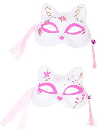 JOINPAYA 2pièces Masque De Renard Accessoire De Cosplay Fête Masques De Visage Pour Garçon Fille Et Adultes Pour Halloween Et Événements Festifs