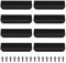 mauuuba 8 Pcs Poignee de Meuble Cuisine, Poignée Meuble Cuisine Aluminium, Poignee Porte Cuisine, Poignées Armoire, Poignet de Porte Cuisine, Poignée pour Armoire, Placards, Commodes - Noir, 80mm
