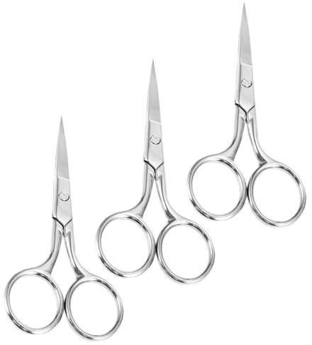 minkissy 3stücke Schere Aus Edelstahl Für Augenbrauen Kleine Schönheitsschere Augenbrauenschere Augenbrauenschere Für Frauen Brauentrimmer Augenbrauentrimmer Augenbrauenformer-trimmer Schön