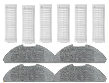 Tbrov Compatible With Xiaomi Mi Robot Vacuum Mop 2 Lite/Mi Robot Vacuum Mop 2 Pro/MJSTL / MJST1SHW Parts Main Side Brush Hepa Filter Mop Rag(Set O)